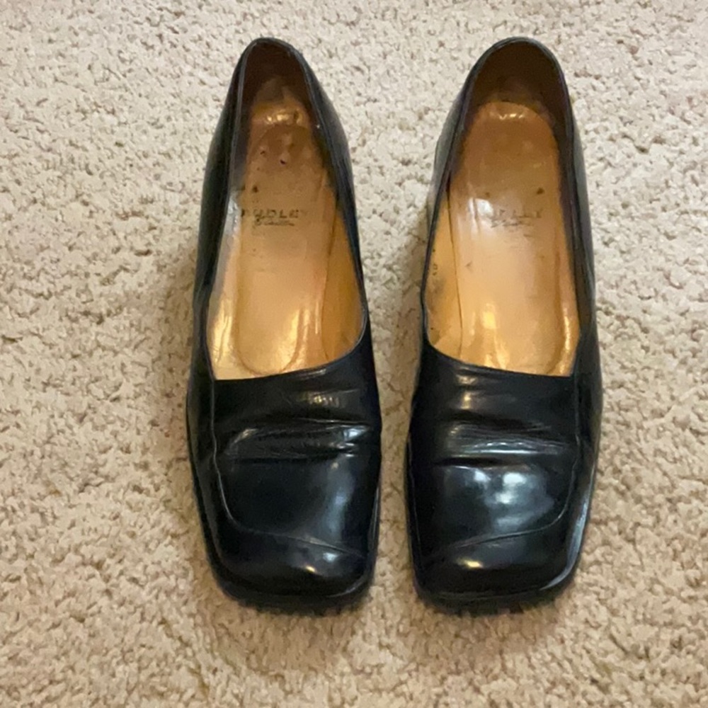 Audley Slack low block heel shoes